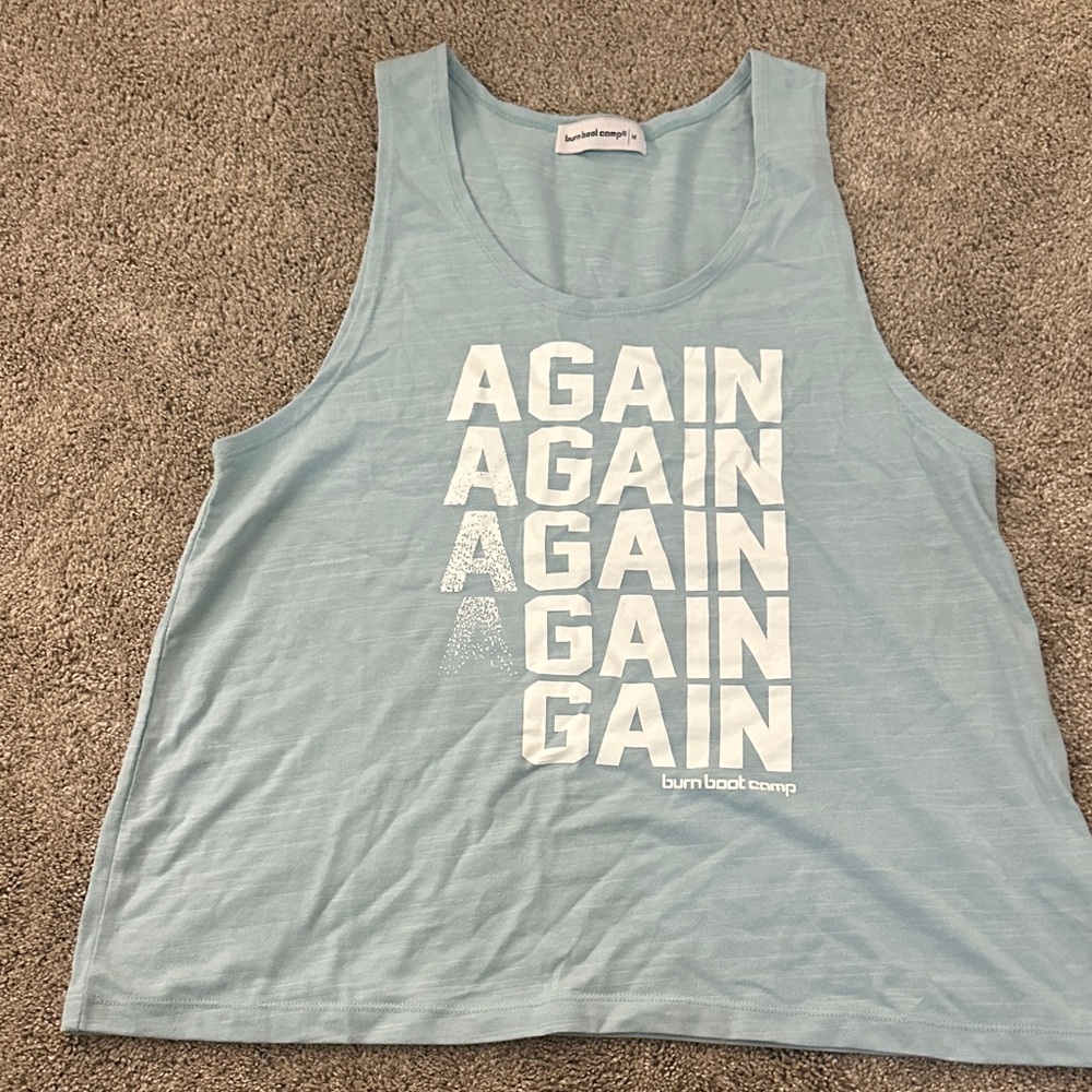 Burn Boot Camp Light Blue Tank Top